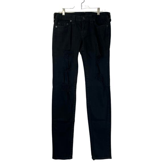 True Religion Denim - EUC True Religion Stella distressed skinny jeans in black, size 31